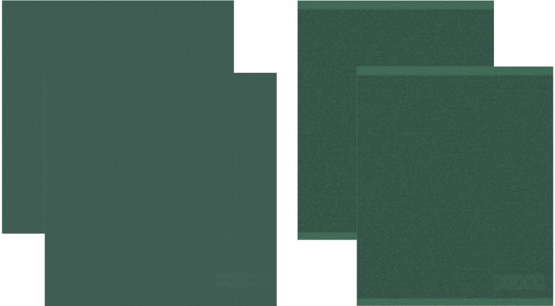 DDDDD Geschirrtuch »Logo«, (Set, 4 tlg., Combi-Set: 2x Küchenhandtuch 50 x 55 cm + 2x Geschirrtuch 60 x 65 cm) von DDDDD