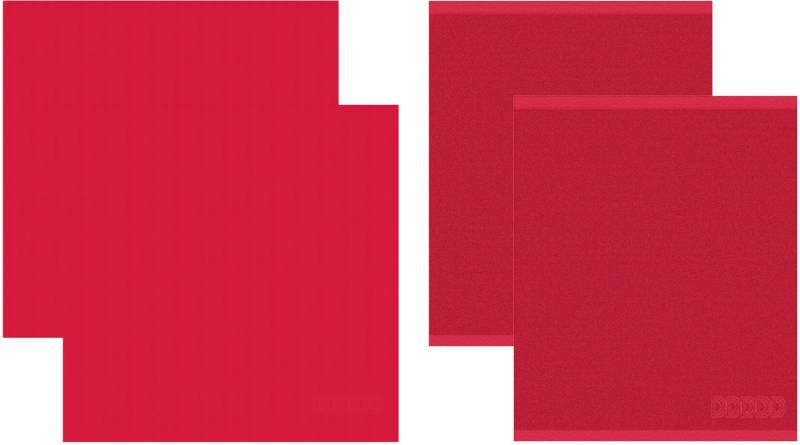DDDDD Geschirrtuch »Logo«, (Set, 4 tlg., Combi-Set: 2x Küchenhandtuch 50 x 55 cm + 2x Geschirrtuch 60 x 65 cm) von DDDDD