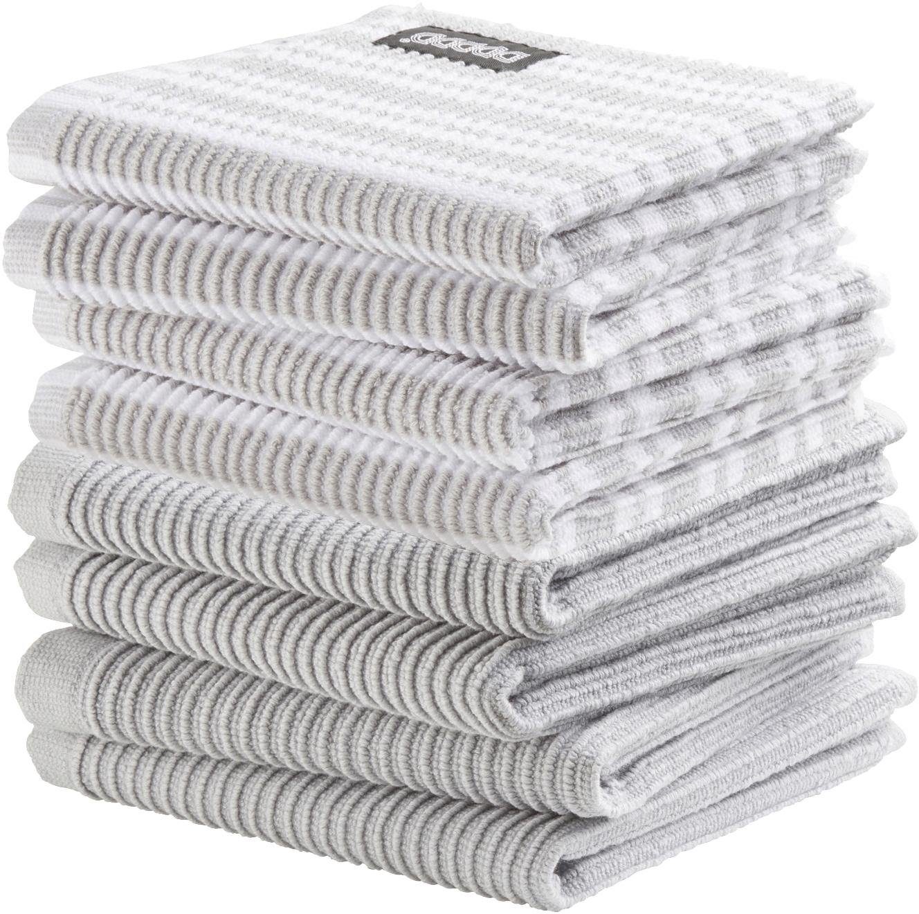 DDDDD Spültuch »Basic-Classic«, (Set, 8 tlg.), Combiset: 4 Basic & 4 Classic von DDDDD