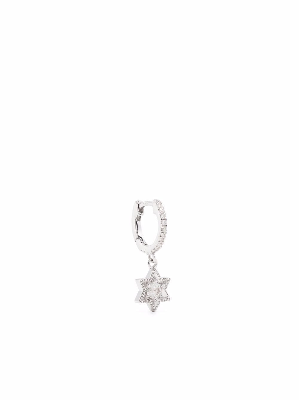 DE JAEGHER 18kt white gold Baby Star diamond earring - Silver von DE JAEGHER