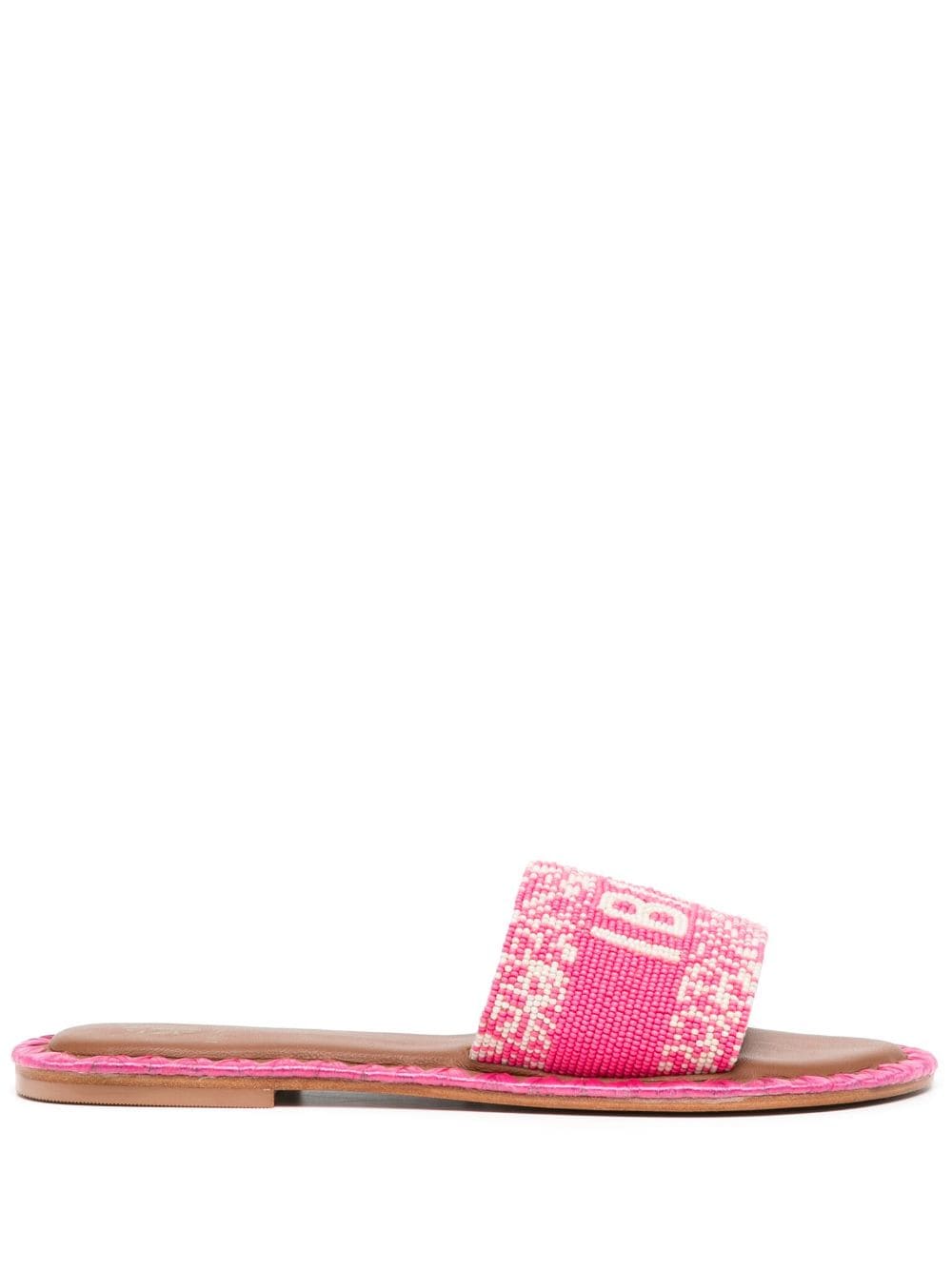 DE SIENA SHOES Ibiza beaded slide sandals - Pink von DE SIENA SHOES