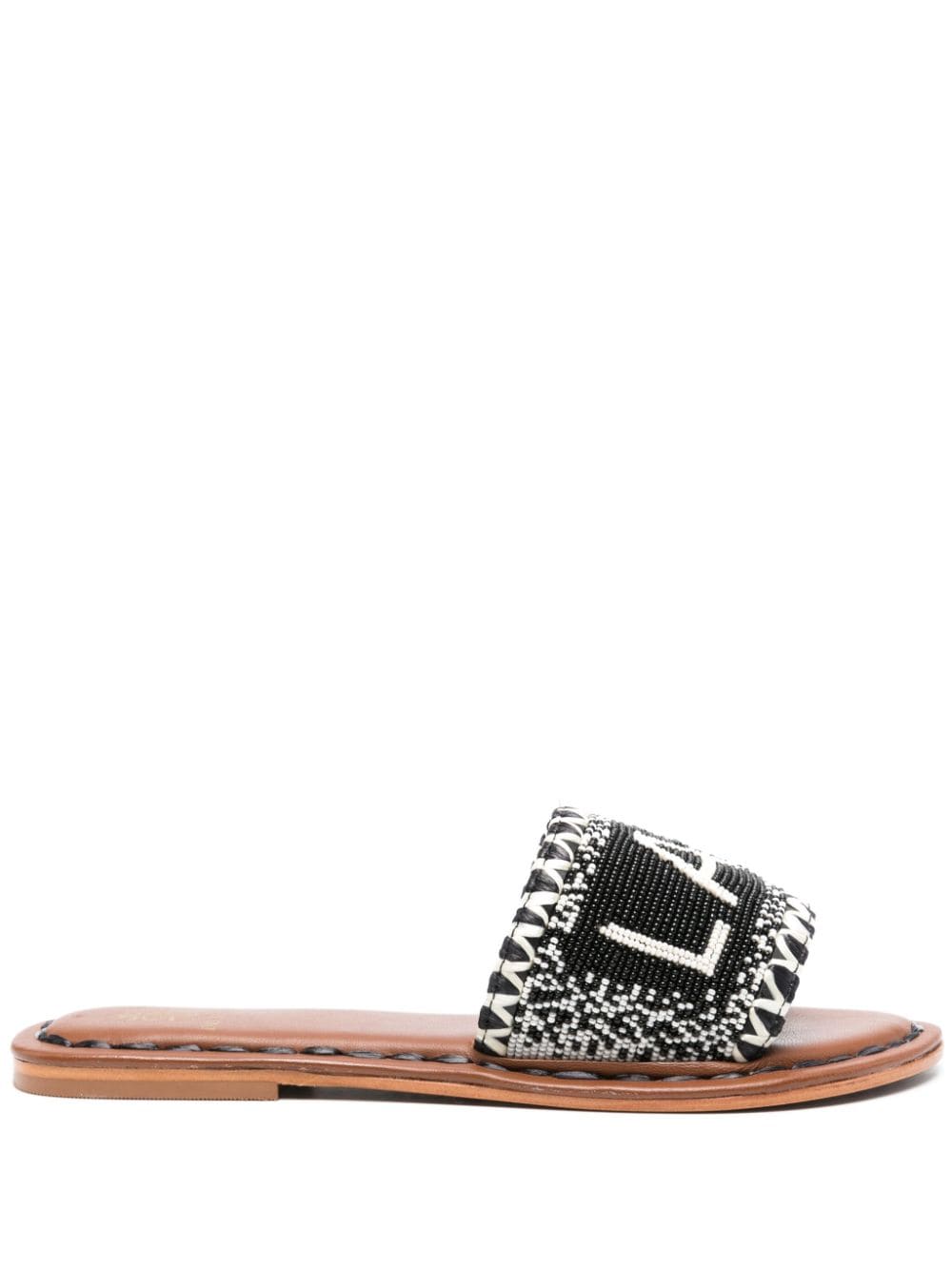 DE SIENA SHOES bead-embellished leather sandals - Black von DE SIENA SHOES