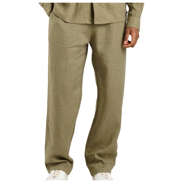 DEDICATED - Pants Klitmoeller Linen - Freizeithose Gr L oliv/beige von DEDICATED