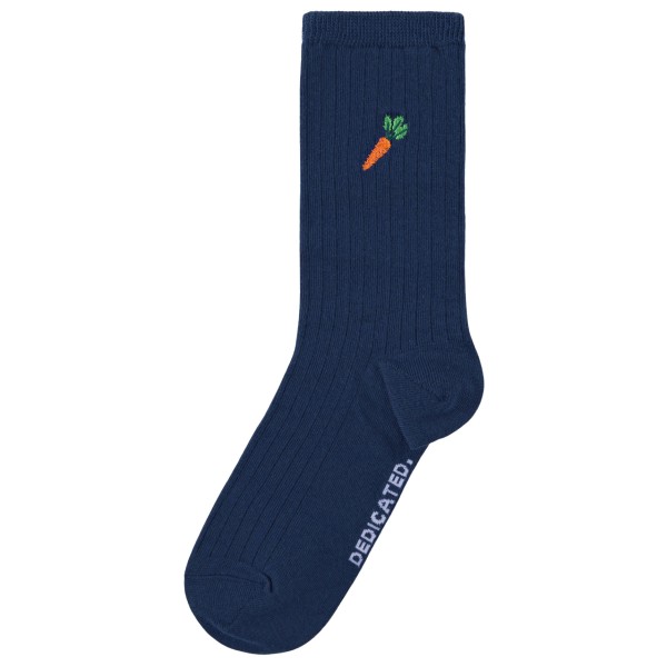 DEDICATED - Rib Socks Knivsta Carrot - Multifunktionssocken Gr 41-45 blau von DEDICATED