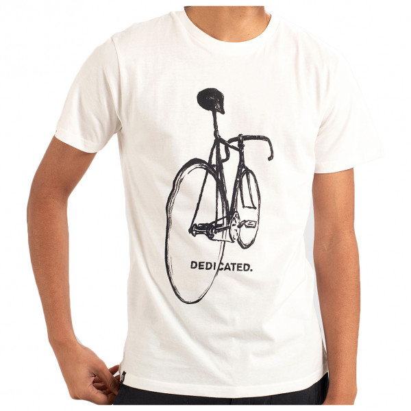 DEDICATED - Stockholm Pencil Bike - T-Shirt Gr L weiß von DEDICATED