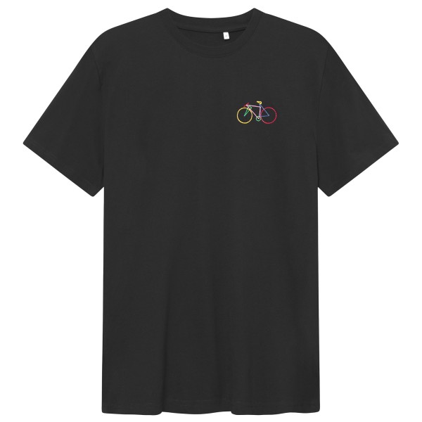DEDICATED - T-Shirt Stockholm Small Paper Cut Bike - T-Shirt Gr L schwarz von DEDICATED