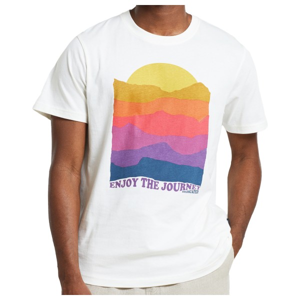 DEDICATED - T-Shirt Stockholm Sunset Lines - T-Shirt Gr L;M;S;XL;XXL weiß von DEDICATED