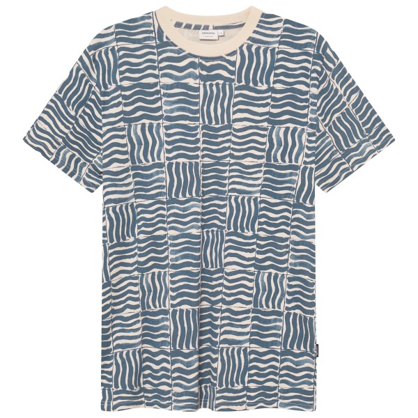 DEDICATED - T-Shirt Stockholm Wave Tiles - T-Shirt Gr M grau von DEDICATED