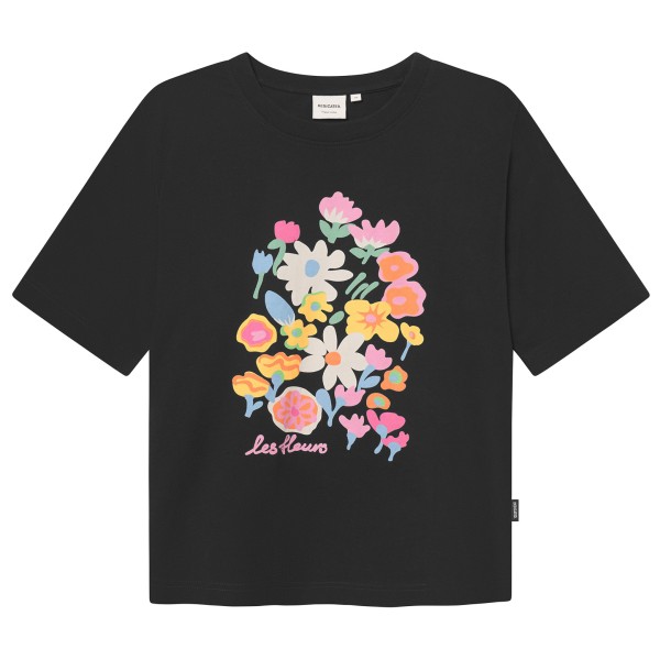 DEDICATED - Women's T-Shirt Vadstena Les Fleurs - T-Shirt Gr L;M;S;XL;XS schwarz;weiß von DEDICATED