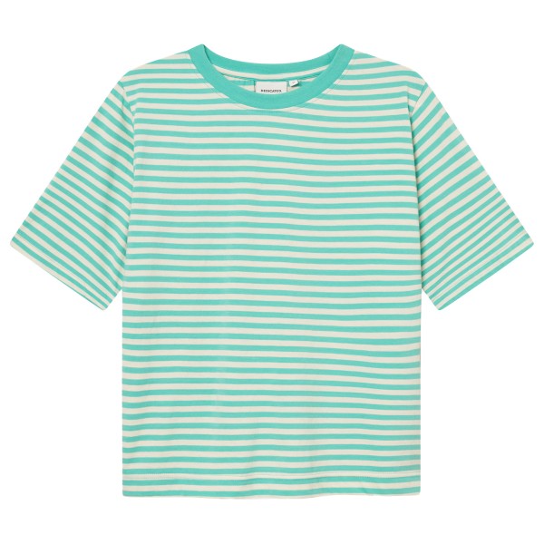 DEDICATED - Women's T-Shirt Vadstena Stripes - T-Shirt Gr XL türkis/grün von DEDICATED