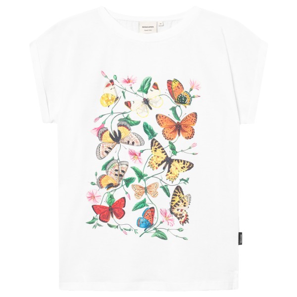DEDICATED - Women's T-Shirt Visby Butterfly Field - T-Shirt Gr L weiß von DEDICATED