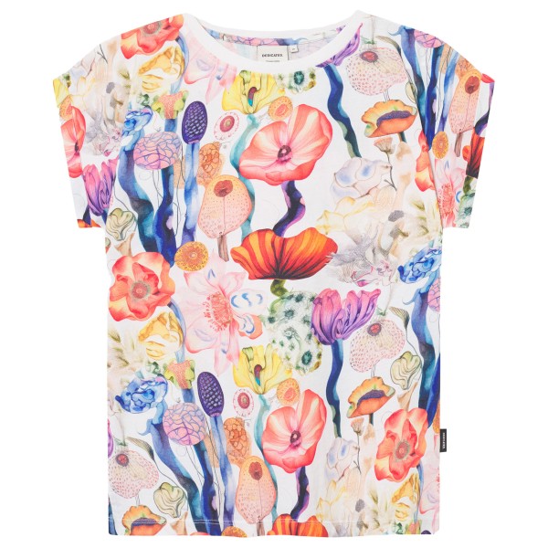 DEDICATED - Women's T-Shirt Visby Fantasy Flowers - T-Shirt Gr XL bunt von DEDICATED