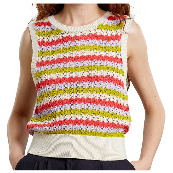 DEDICATED - Women's Top Oskarshamn Crochet Stripe - Top Gr M bunt von DEDICATED