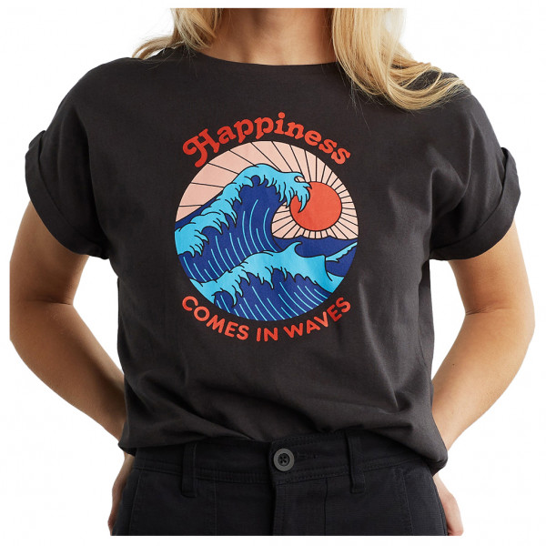 DEDICATED - Women's Visby Happiness - T-Shirt Gr XS schwarz von DEDICATED