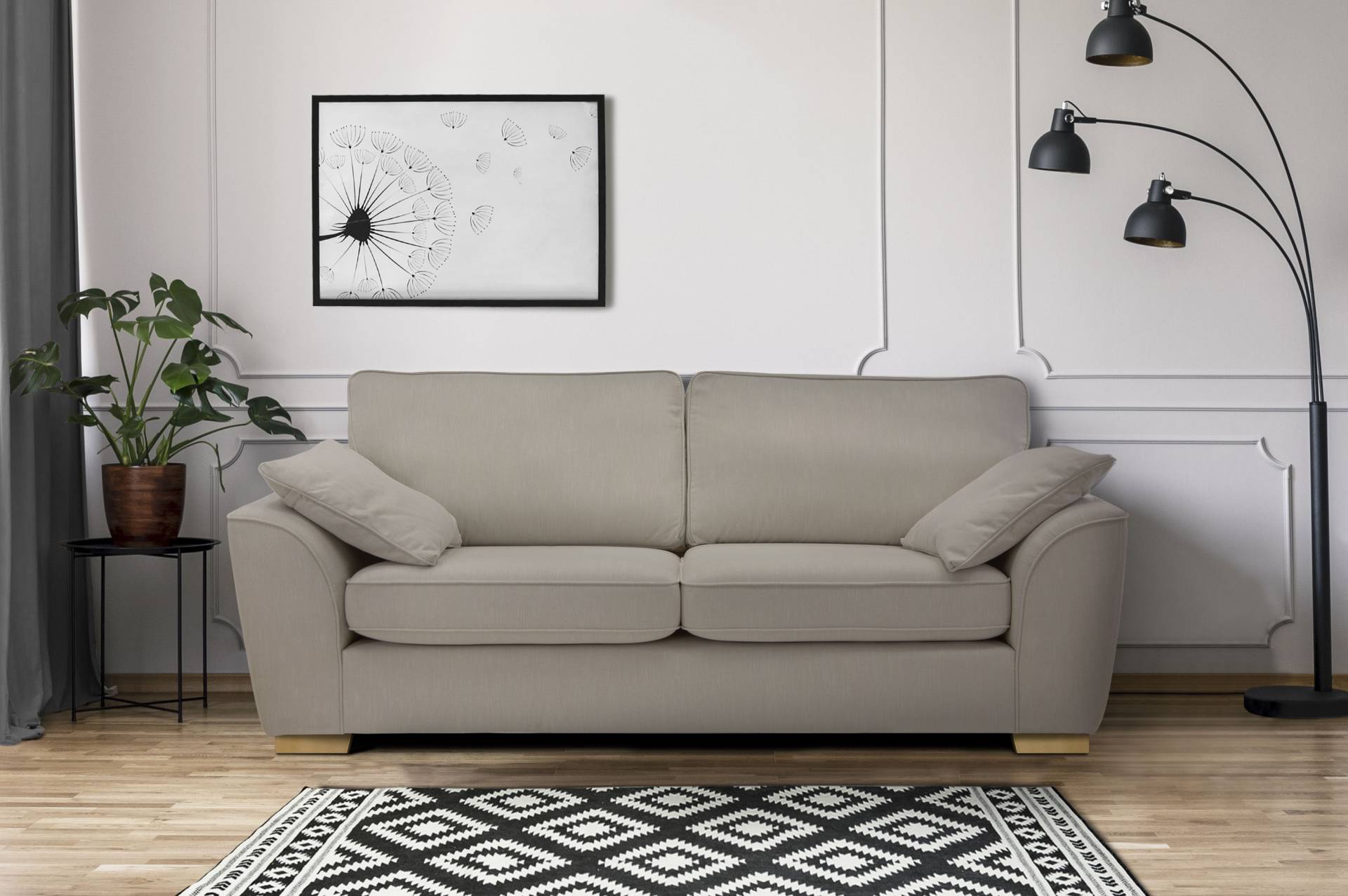 Home affaire 3-Sitzer »Savoy«, gemütliches Sofa mit vielen Kissen, in 2 Bezugsqualitäten von home affaire