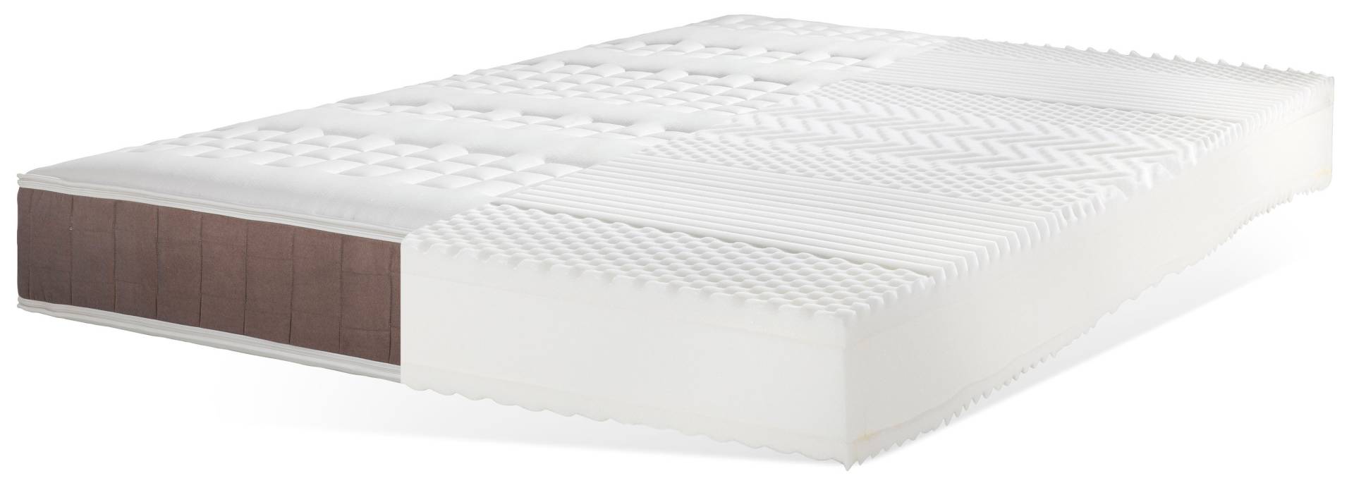 DELAVITA Boxspringmatratze »Luther Braun«, 24 cm hoch, Raumgewicht: 50 kg/m³, (1 St.) von DELAVITA