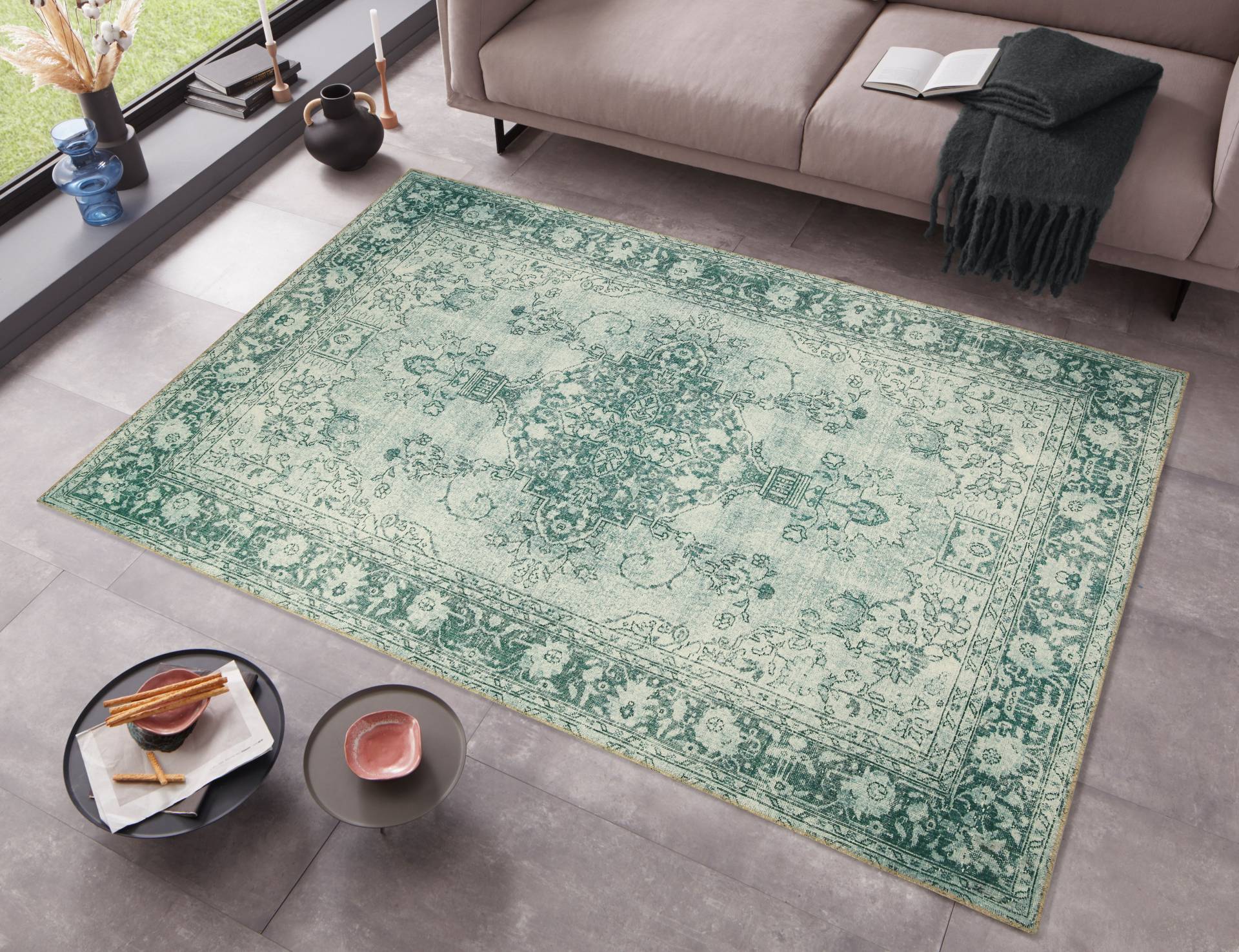 Home affaire Teppich »Divan«, rechteckig, 6 mm Höhe, Orient Optik, Vintage Design, rutschhemmende Rückenbeschichtung Home affaire Teppich »Divan«, rechteckig, 6 mm Höhe, Orient Optik, Vintage Design, rutschhemmende Rückenbeschichtung von home affaire