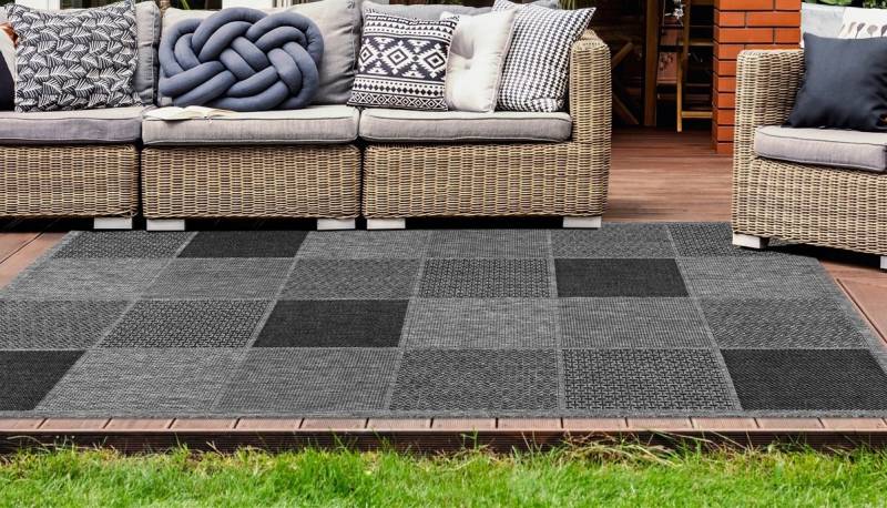 my home Teppich »Kaspar«, rechteckig, 5 mm Höhe, Innen-und Outdoor geeignet, Wohnzimmer von My Home
