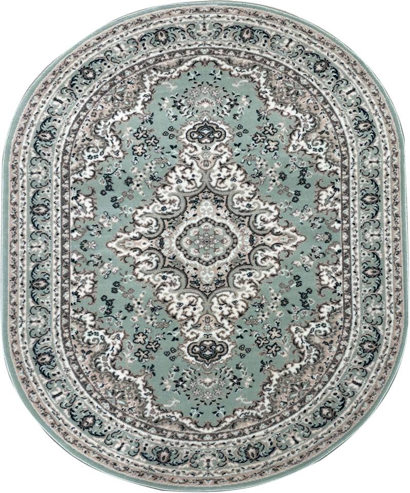 my home Teppich »Oriental, Made in Belgium«, oval, 7 mm Höhe, Orient-Optik, mit Bordüre, Kurzflor, pflegeleicht, elegant von My Home