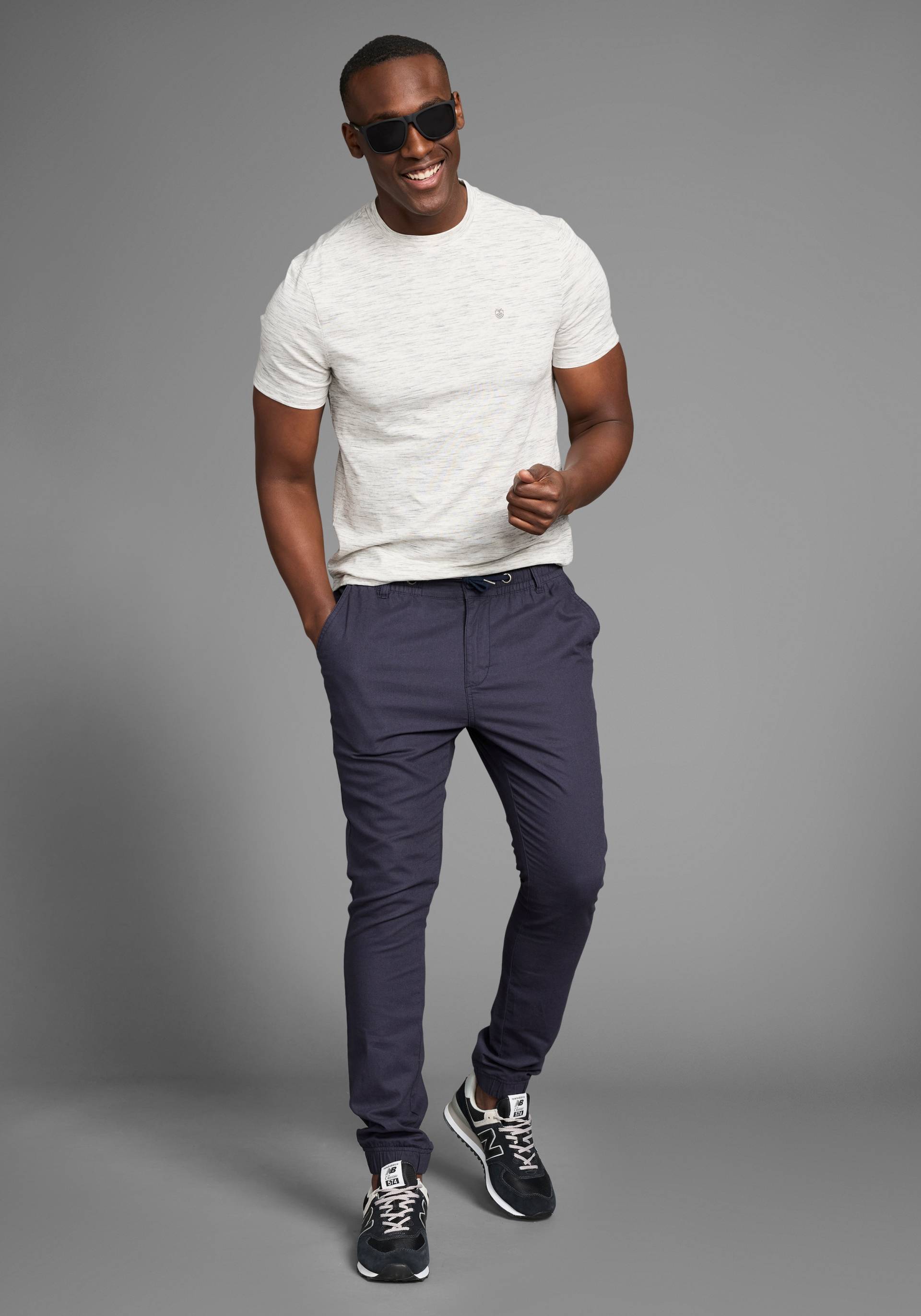 DELMAO Leinenhose, Leinenhose mit Kordelzug von DELMAO