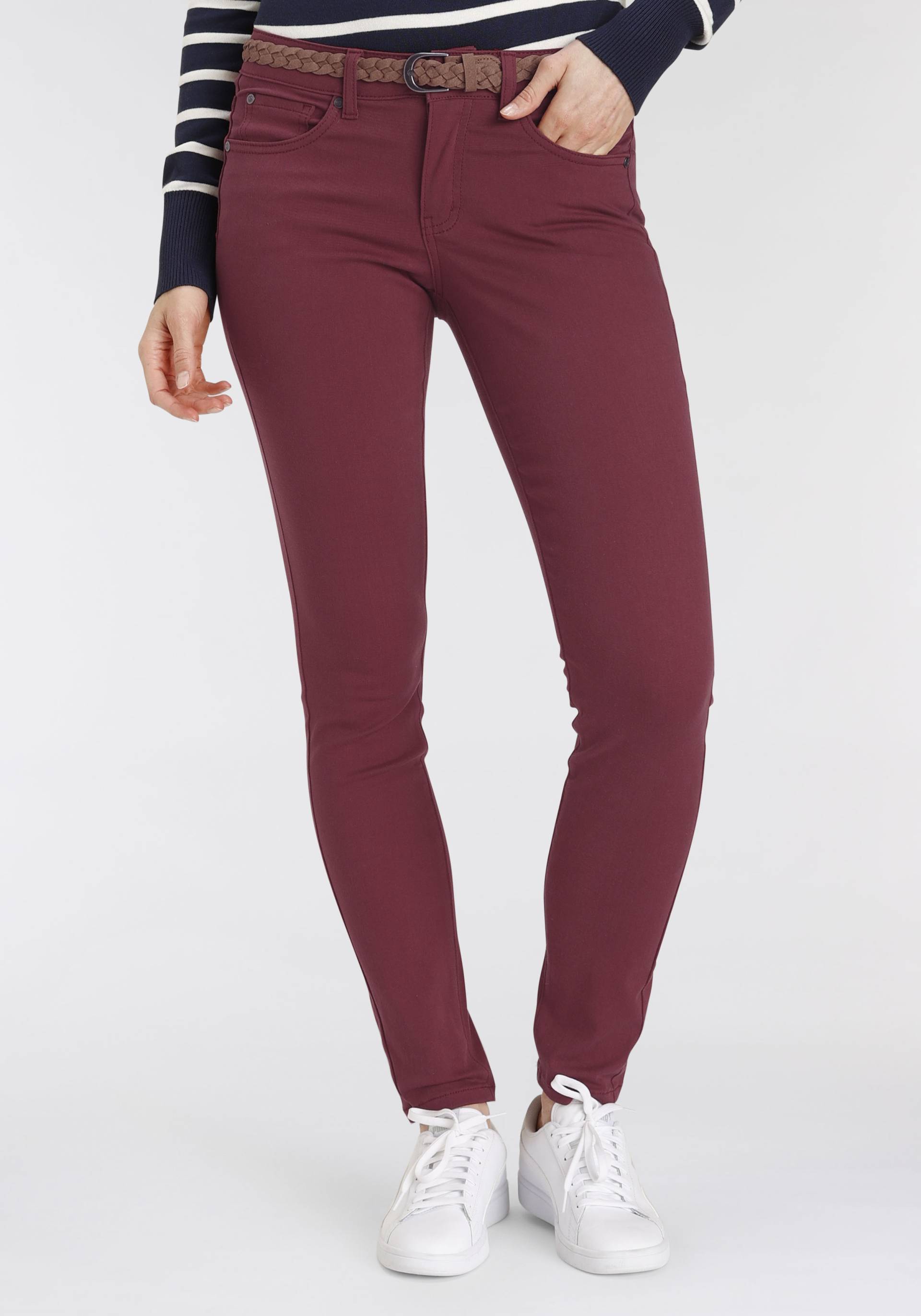 DELMAO Slim-fit-Jeans, (Set, 2 tlg., mit Gürtel) von DELMAO