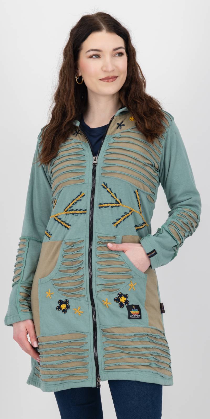 DEPROC Active Fleecejacke »Patchwork NUNAVUT LONG WMN«, auch in Grossen Grössen erhältlich von DEPROC Active