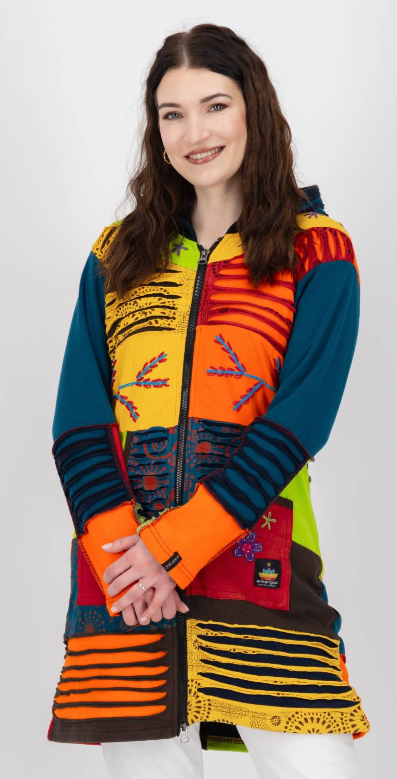 DEPROC Active Fleecejacke »Patchwork NUNAVUT LONG WMN«, auch in Grossen Grössen erhältlich von DEPROC Active