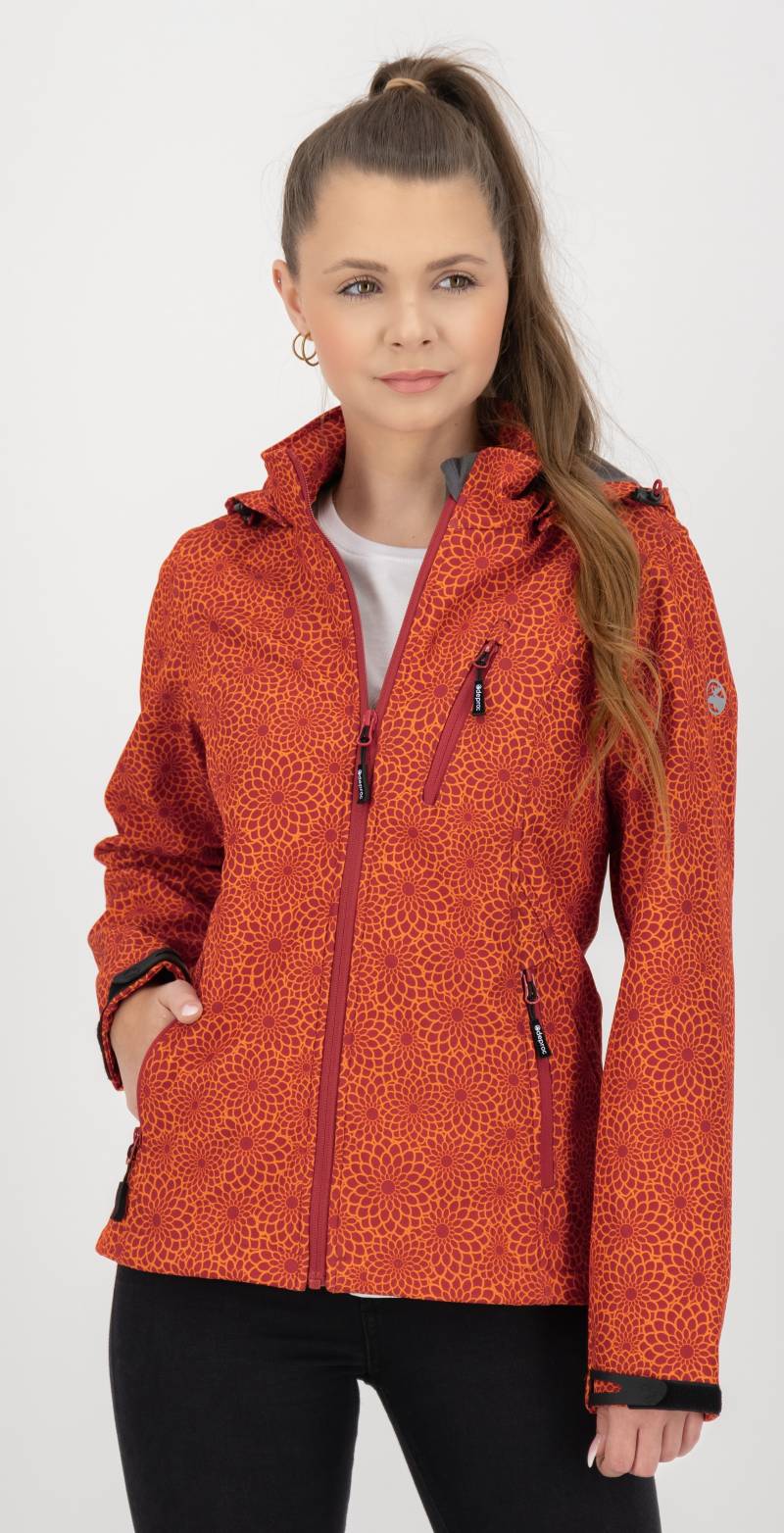 DEPROC Active Softshelljacke »SHELBY PEAK DC«, leichte Softshelljacke mit All-Over-Print und abnehmbarer Kapuze von DEPROC Active