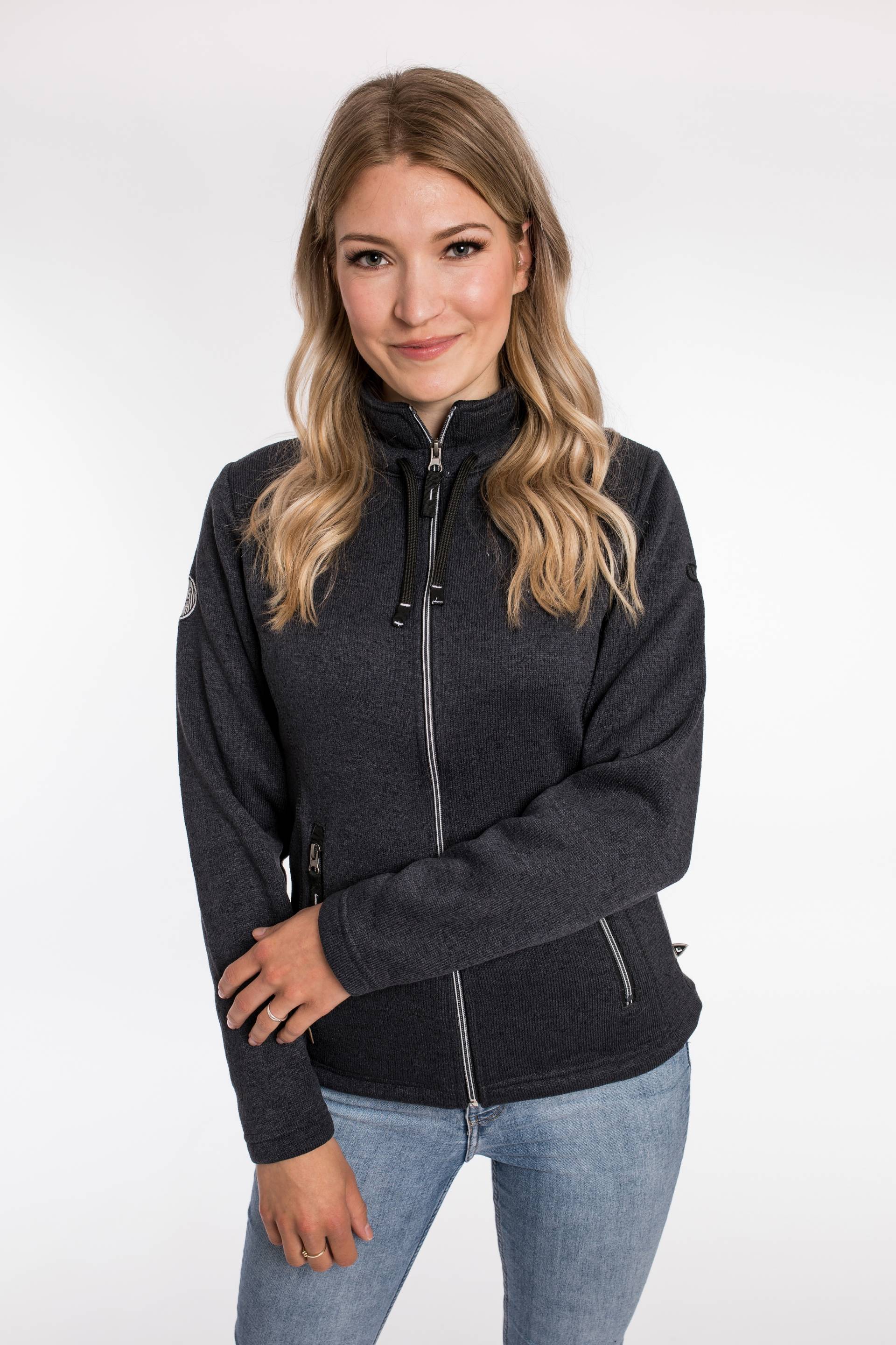 DEPROC Active Strickfleecejacke »LUVERNE WOMEN«, Kontrastreissverschluss von DEPROC Active