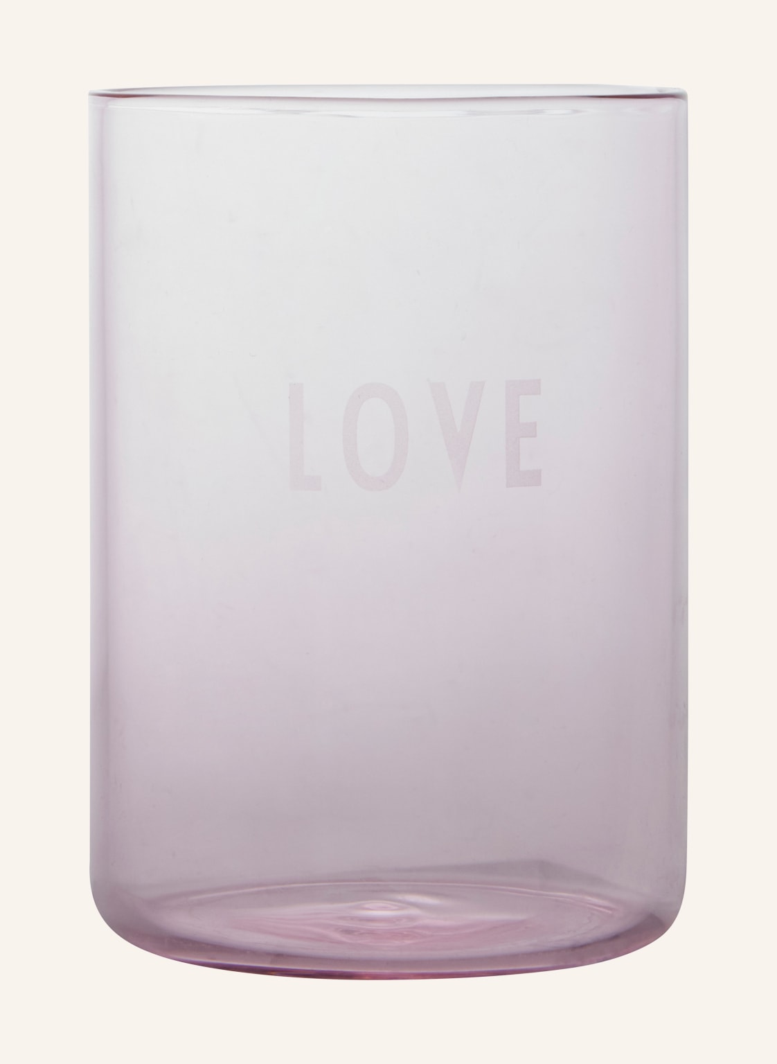 Design Letters Trinkglas Love rosa von DESIGN LETTERS