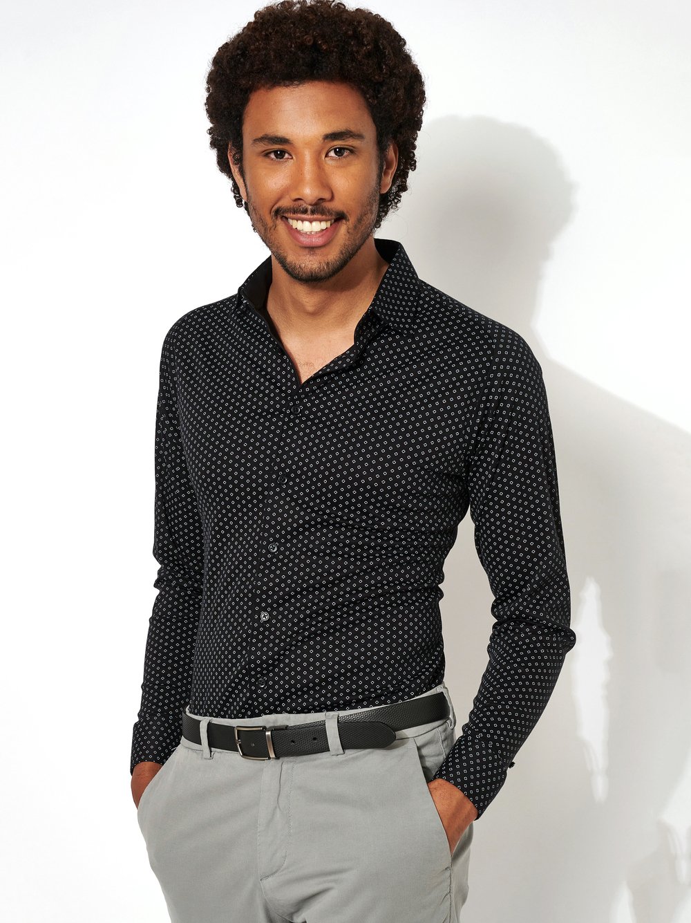 DESOTO Businesshemd »Casual Kent 1/1«, Mit Minimal Print von DESOTO