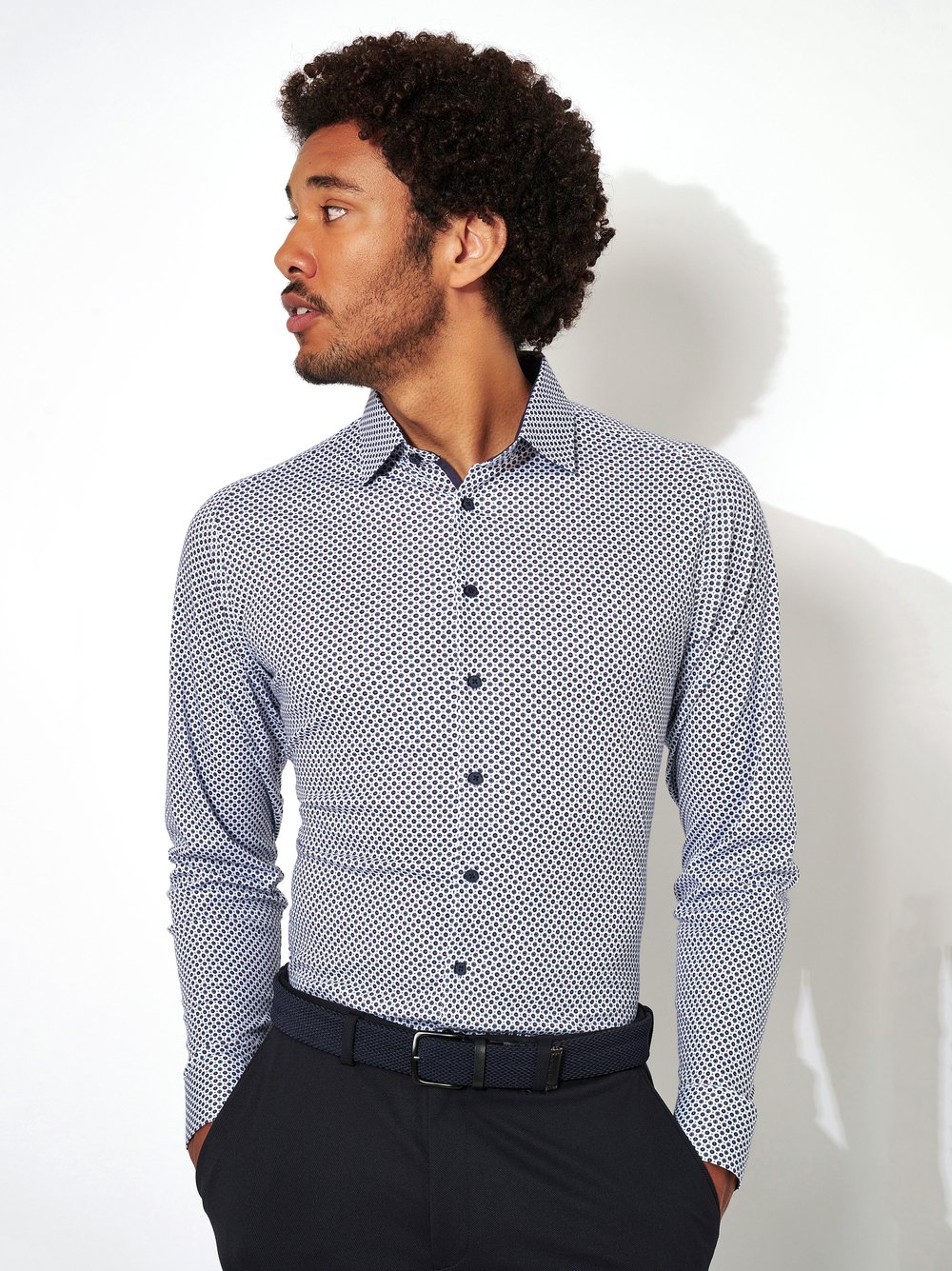 DESOTO Businesshemd »Casual Kent 1/1«, Mit Minimal Print von DESOTO