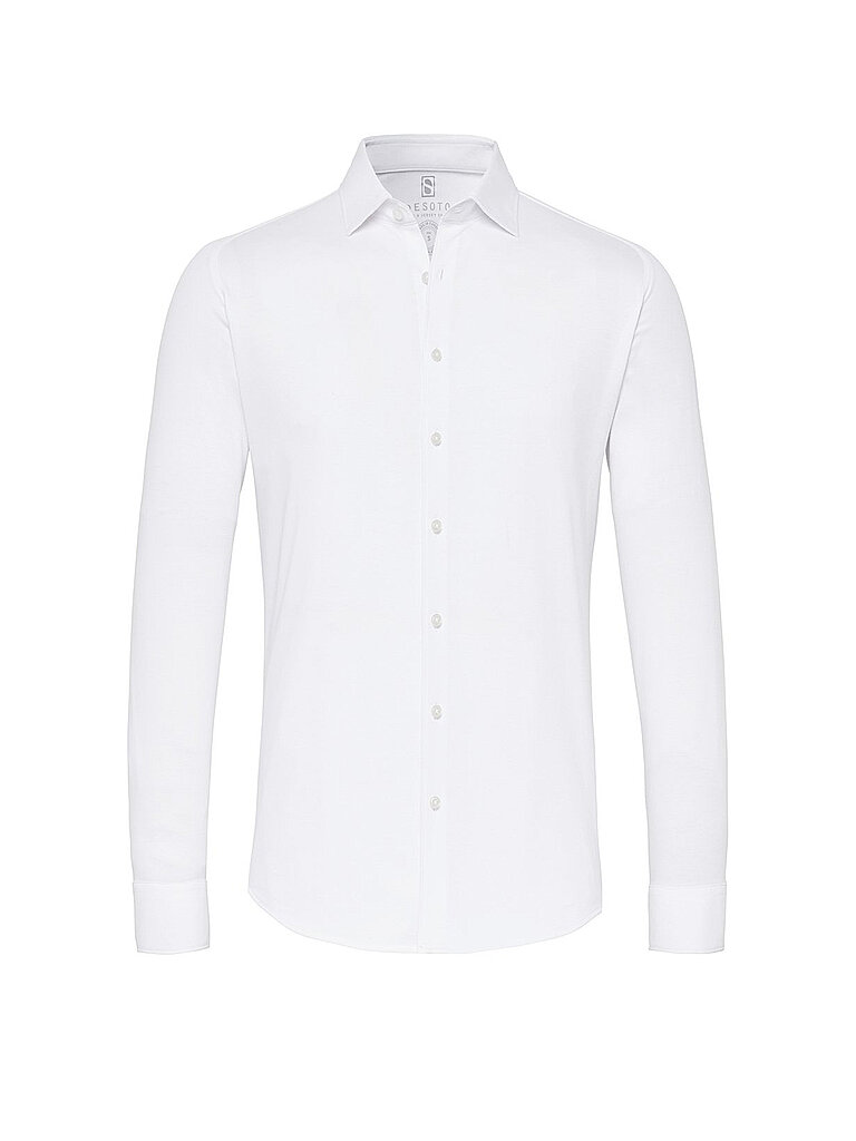 DESOTO Jerseyhemd Slim Fit weiss | S von DESOTO