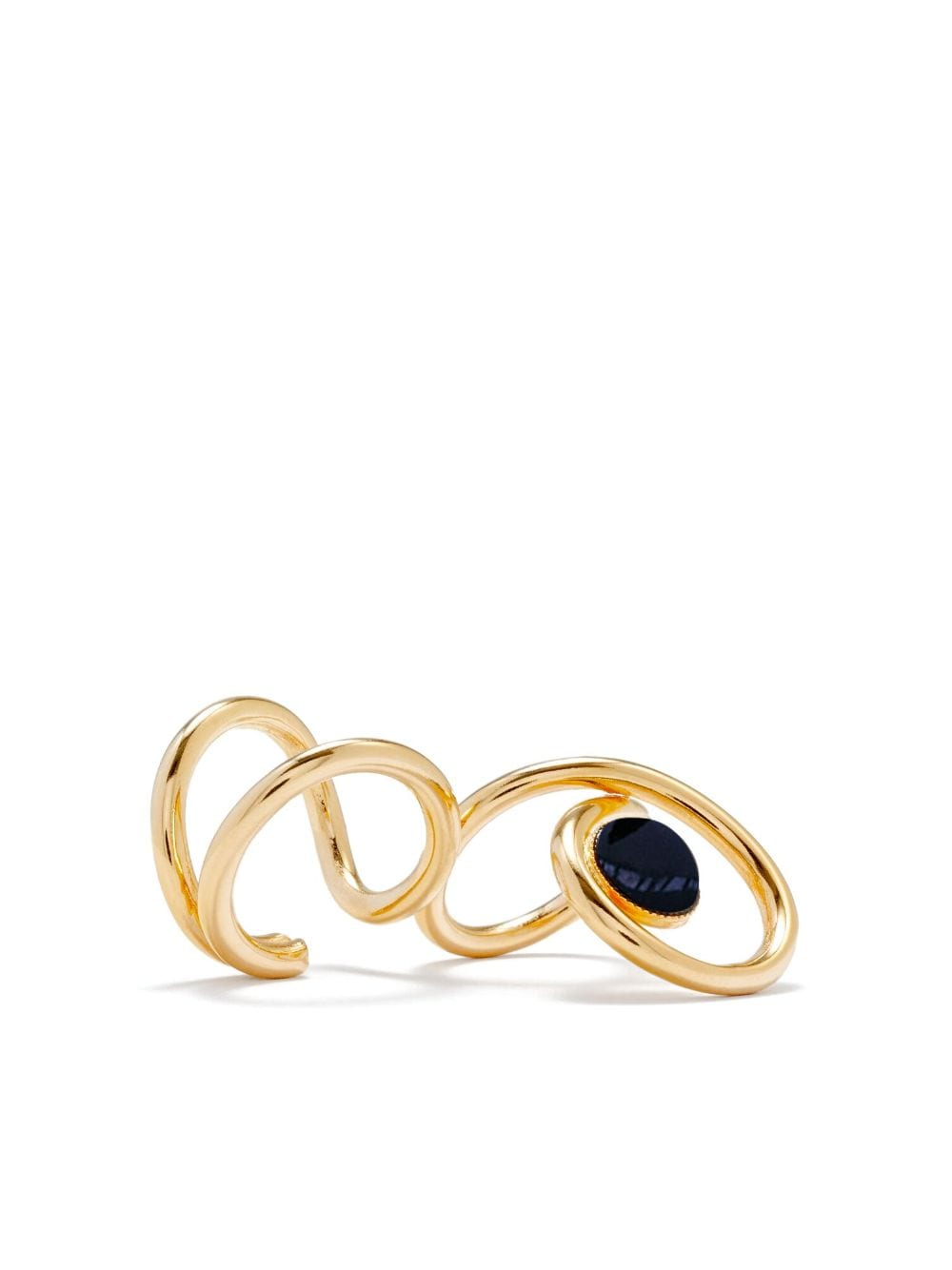 DESTREE Louise Double inset-gemstone ring - Black von DESTREE