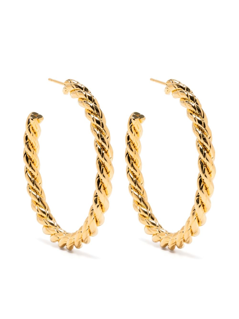 DESTREE large Sonia Braided hoop earrings - Gold von DESTREE