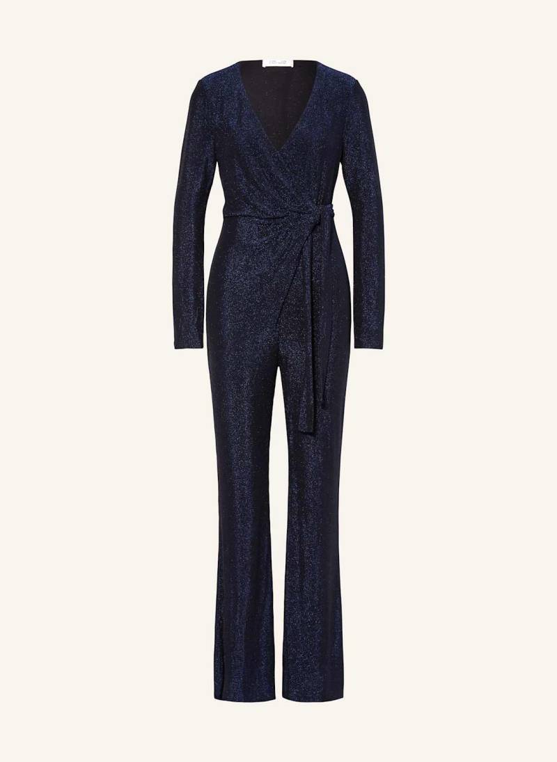 Diane Von Furstenberg Jumpsuit Cosima Mit Glitzergarn blau von DIANE VON FURSTENBERG