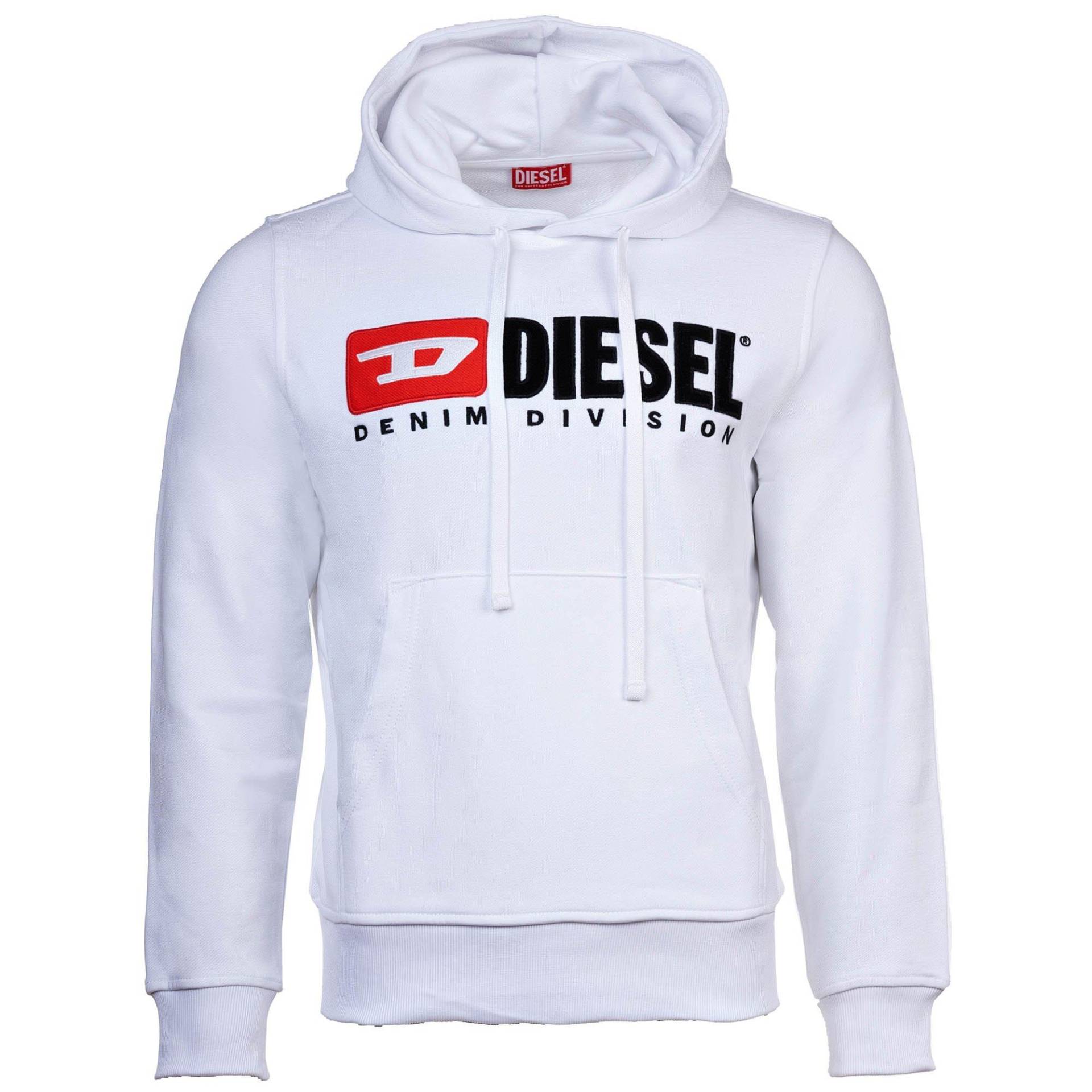 Kapuzenpullover Herren Weiss L von DIESEL