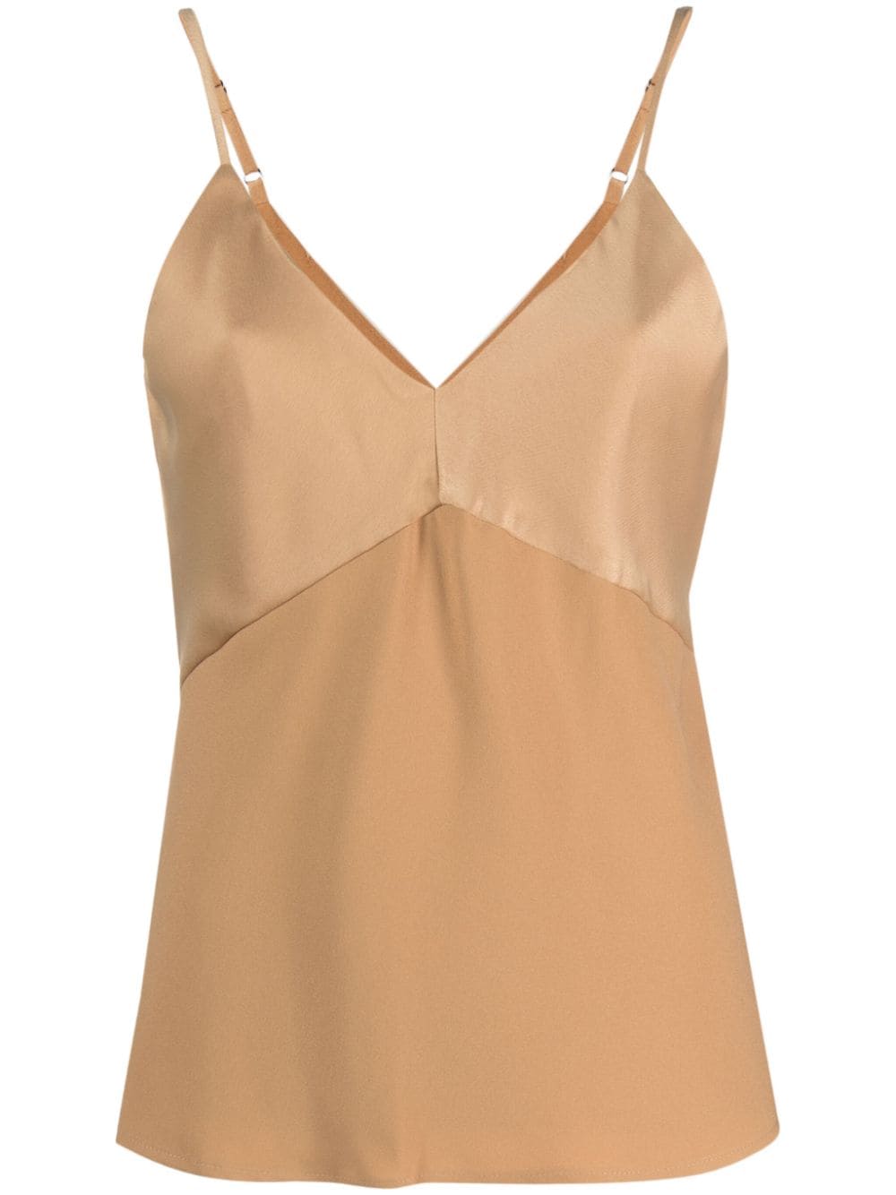 DKNY Mix media V-neck tank top - Brown von DKNY