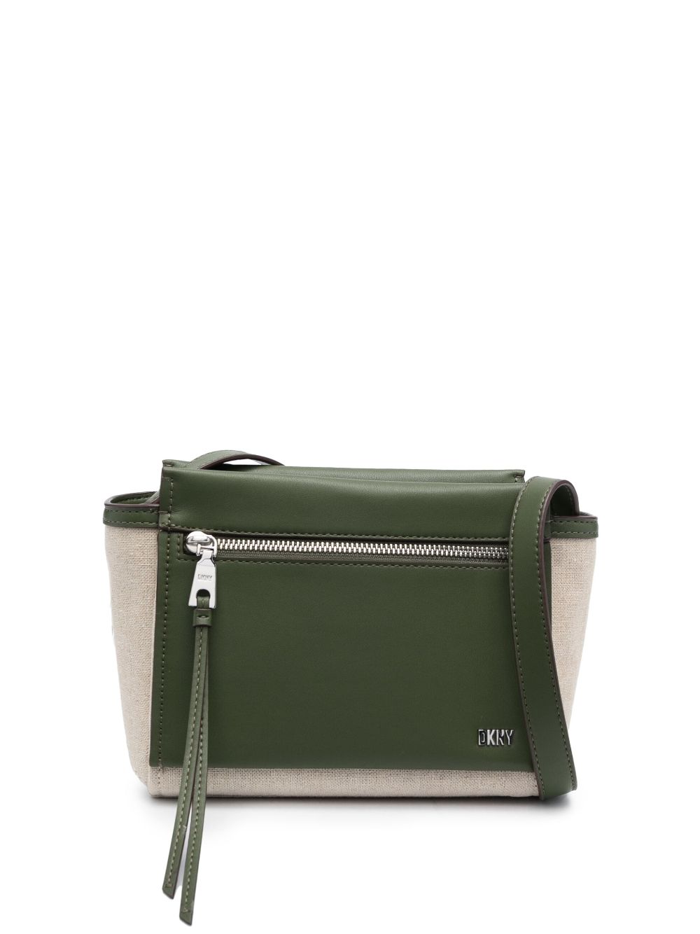 DKNY Pax cotton-linen crossbody bag - Neutrals von DKNY