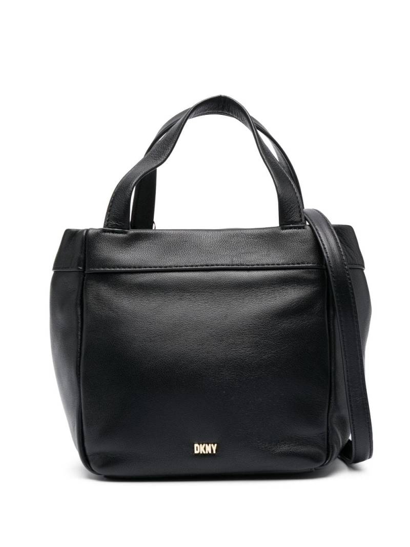 DKNY logo-plaque leather crossbody bag - Black von DKNY