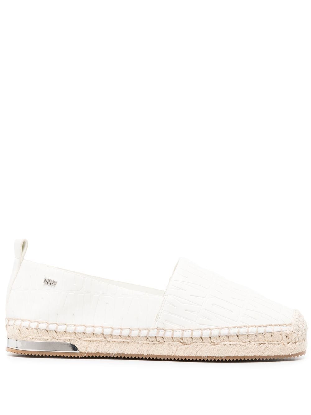 DKNY logo-plaque slip-on espadrilles - White von DKNY