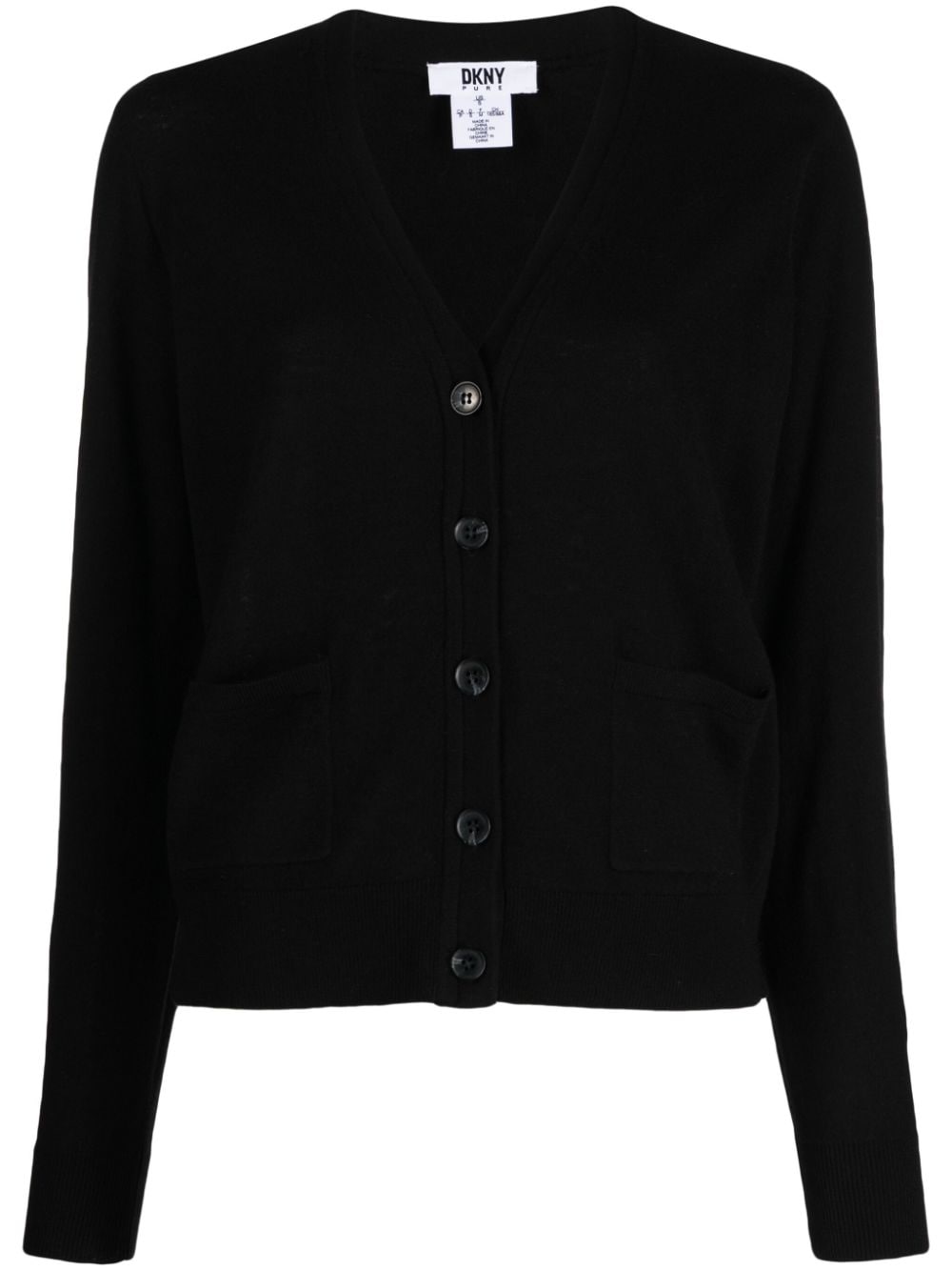 DKNY long-sleeve wool cardigan - Black von DKNY