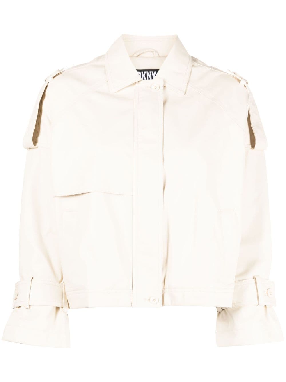 DKNY long-sleeved shirt jacket - Neutrals von DKNY