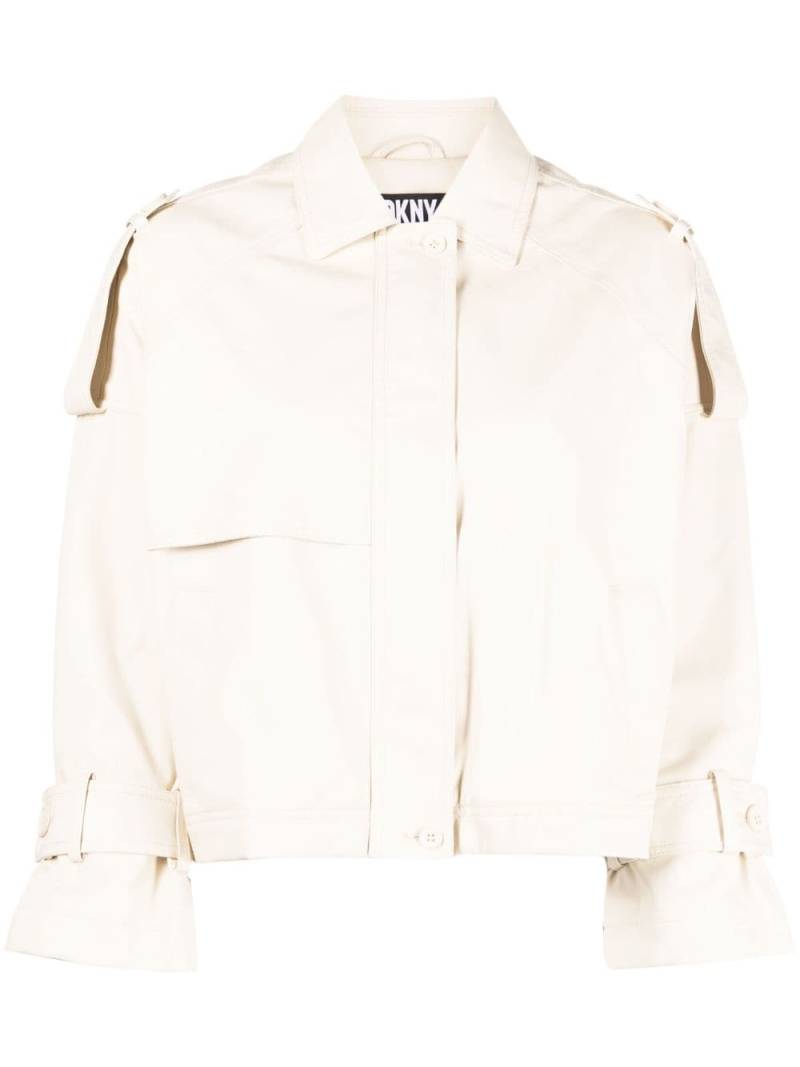 DKNY long-sleeved shirt jacket - Neutrals von DKNY