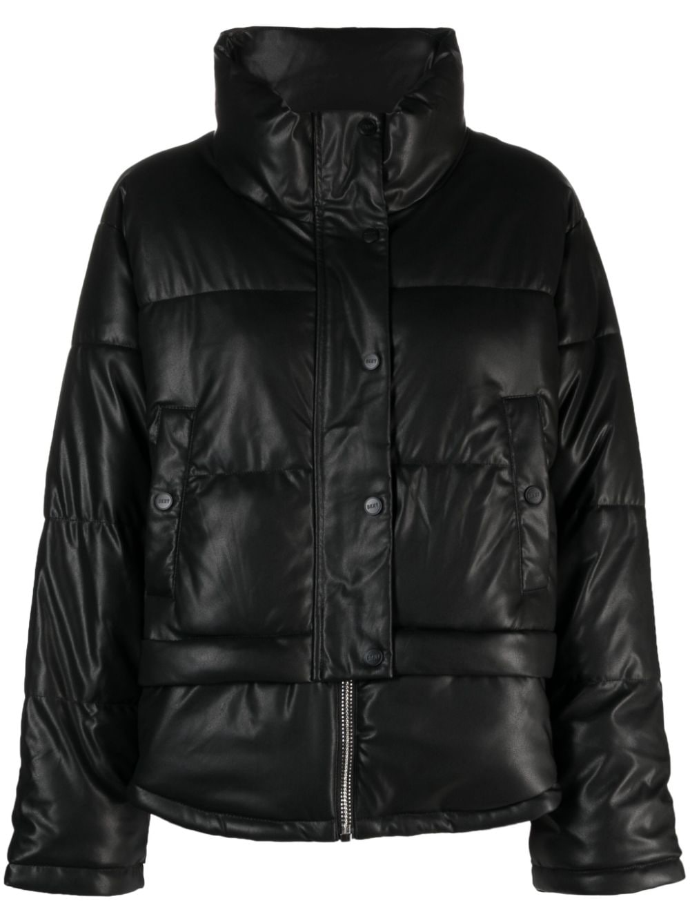 DKNY padded faux-leather jacket - Black von DKNY