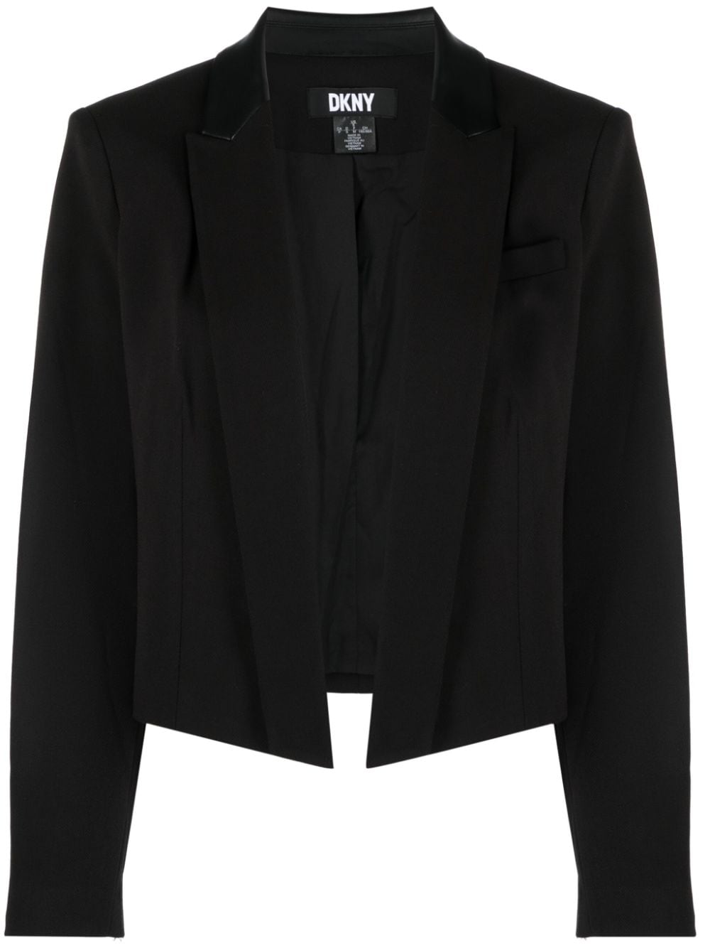 DKNY peak-lapel cropped blazer - Black von DKNY