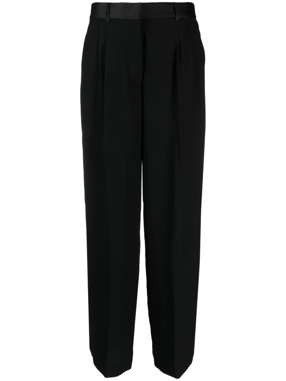 DKNY pleat-detail wide-leg trousers - Black von DKNY