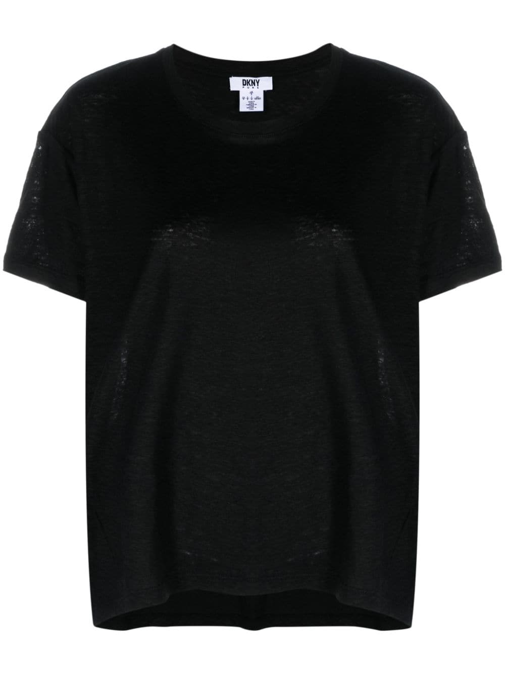 DKNY short-sleeve linen T-shirt - Black von DKNY