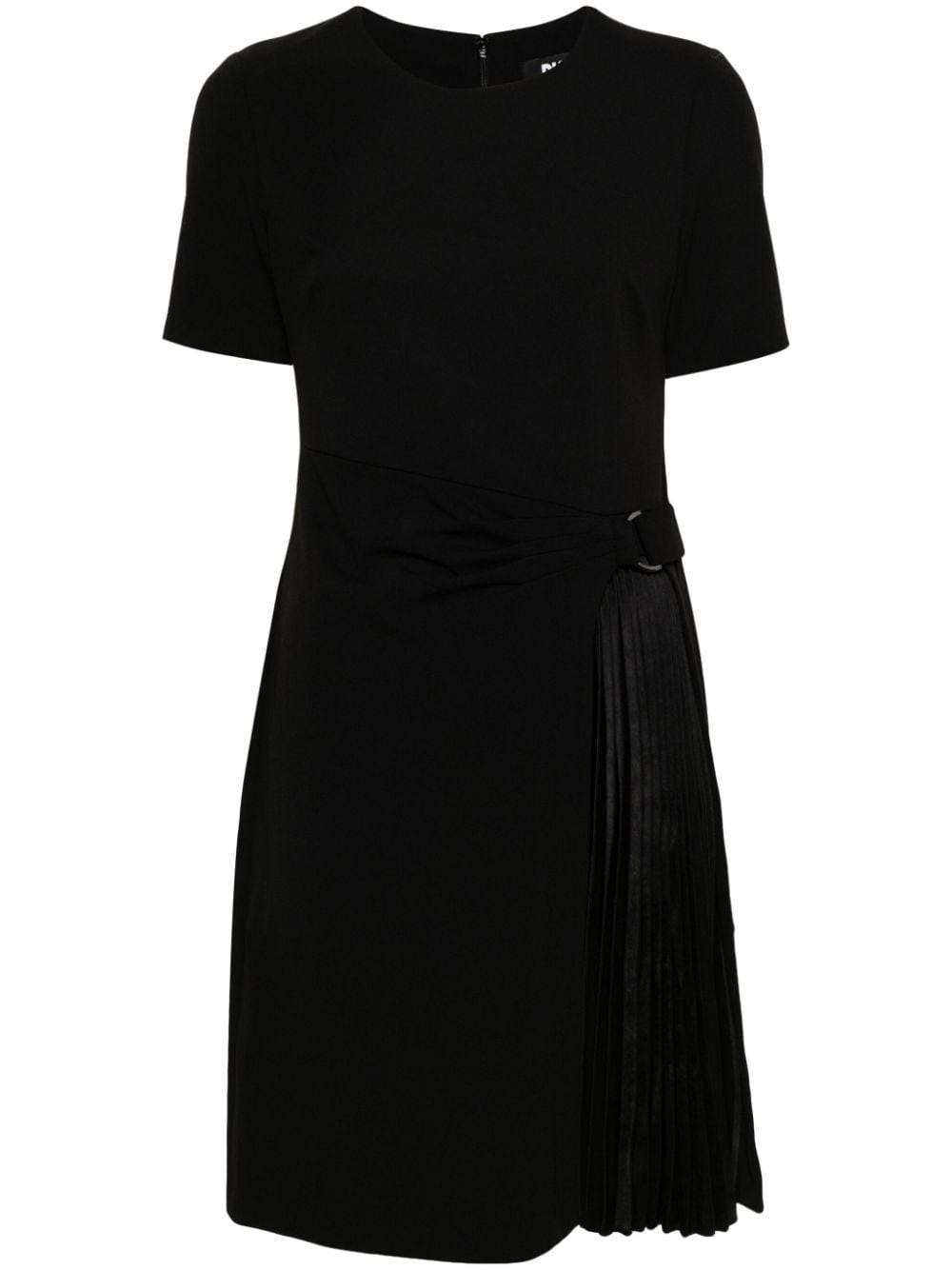 DKNY short-sleeve pleat-detail minidress - Black von DKNY