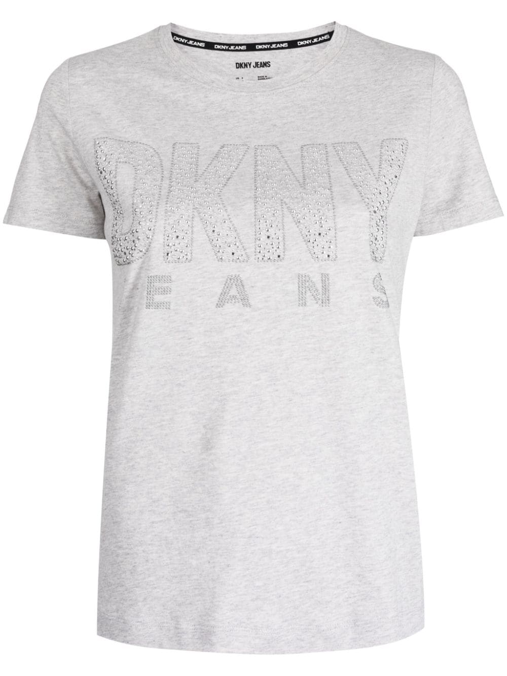 DKNY stud-embellished logo T-shirt - Grey von DKNY